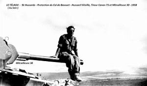 Le Telagh - 9e Hussards - Protection du Col de Bossuet - Vieville - 1958